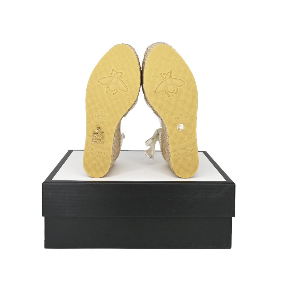 Gucci GG Marmont Matelassé Leather Espadrille Platform - Picture 13 of 13